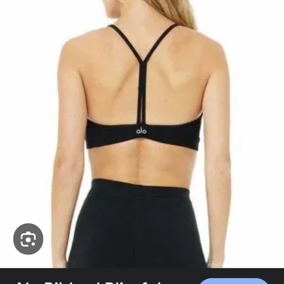 ALO Ribbed Blissful Bra White Small - Picture 8 of 9